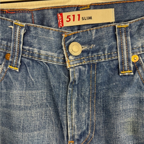 Levi’s 511 Slim Fit Medium Wash 100% Cotton Size 33x34 Jeans. - Picture 2 of 8